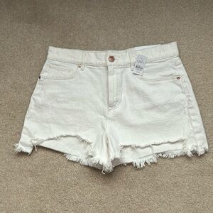 White Jean Shorts